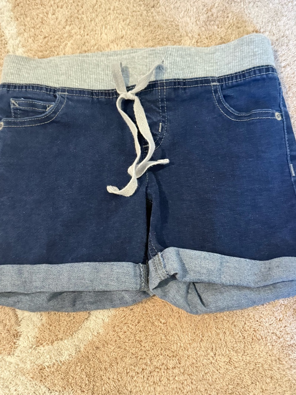 Casual Navy Drawstring Women's Shorts